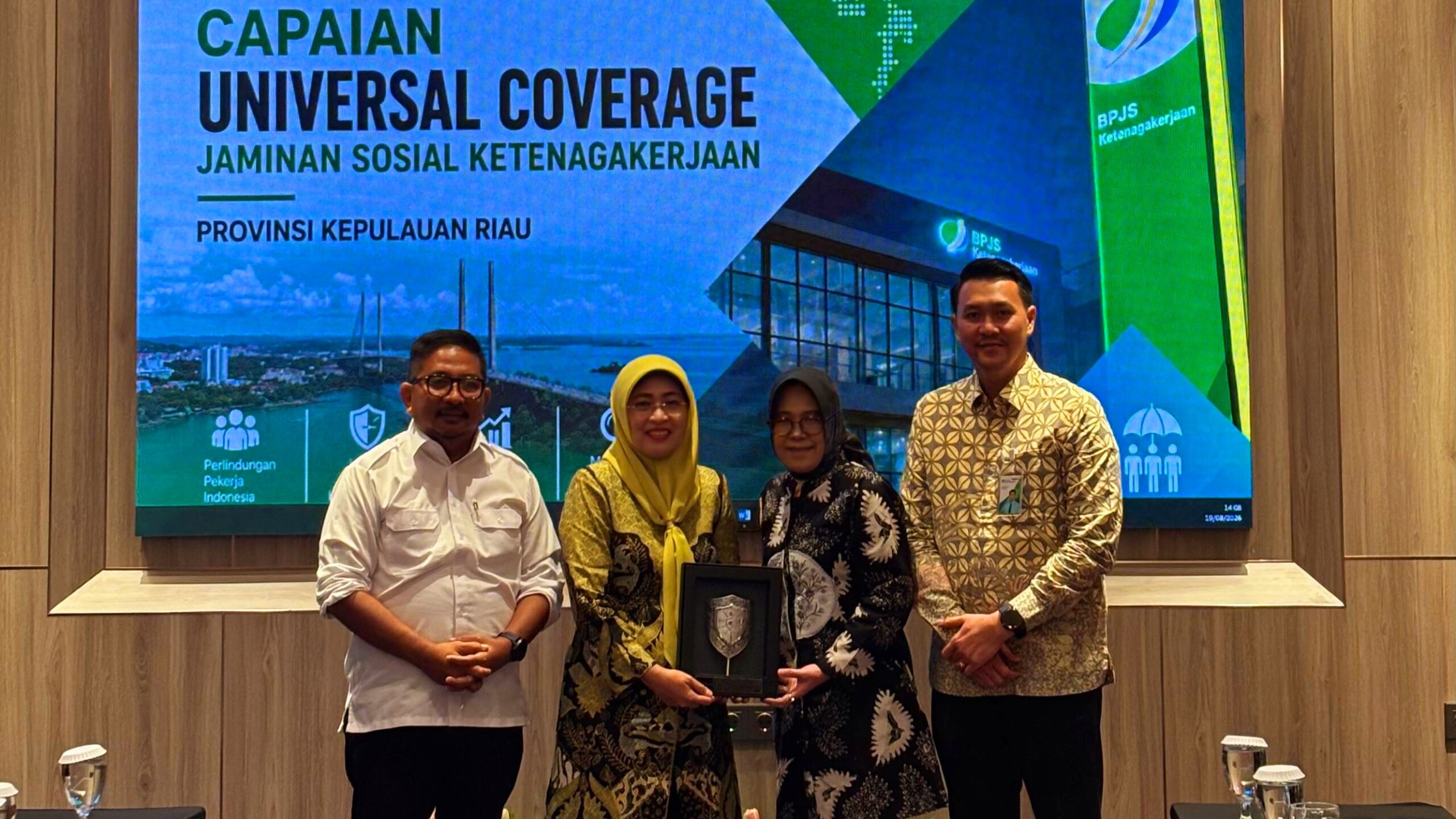 Monitoring dan Evaluasi (Monev) pencapaian Universal Coverage Jamsostek (UCJ) di Provinsi Kepulauan Riau (Kepri), Rabu (19/8/2026) foto: BPJS Ketenagakerjaan